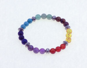 7 Chakra Round Beaded Bracelet for Women Healing Gemstones
