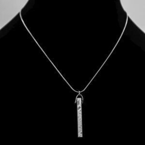 Celestial Sericho Pallasite Meteorite Column Pendant