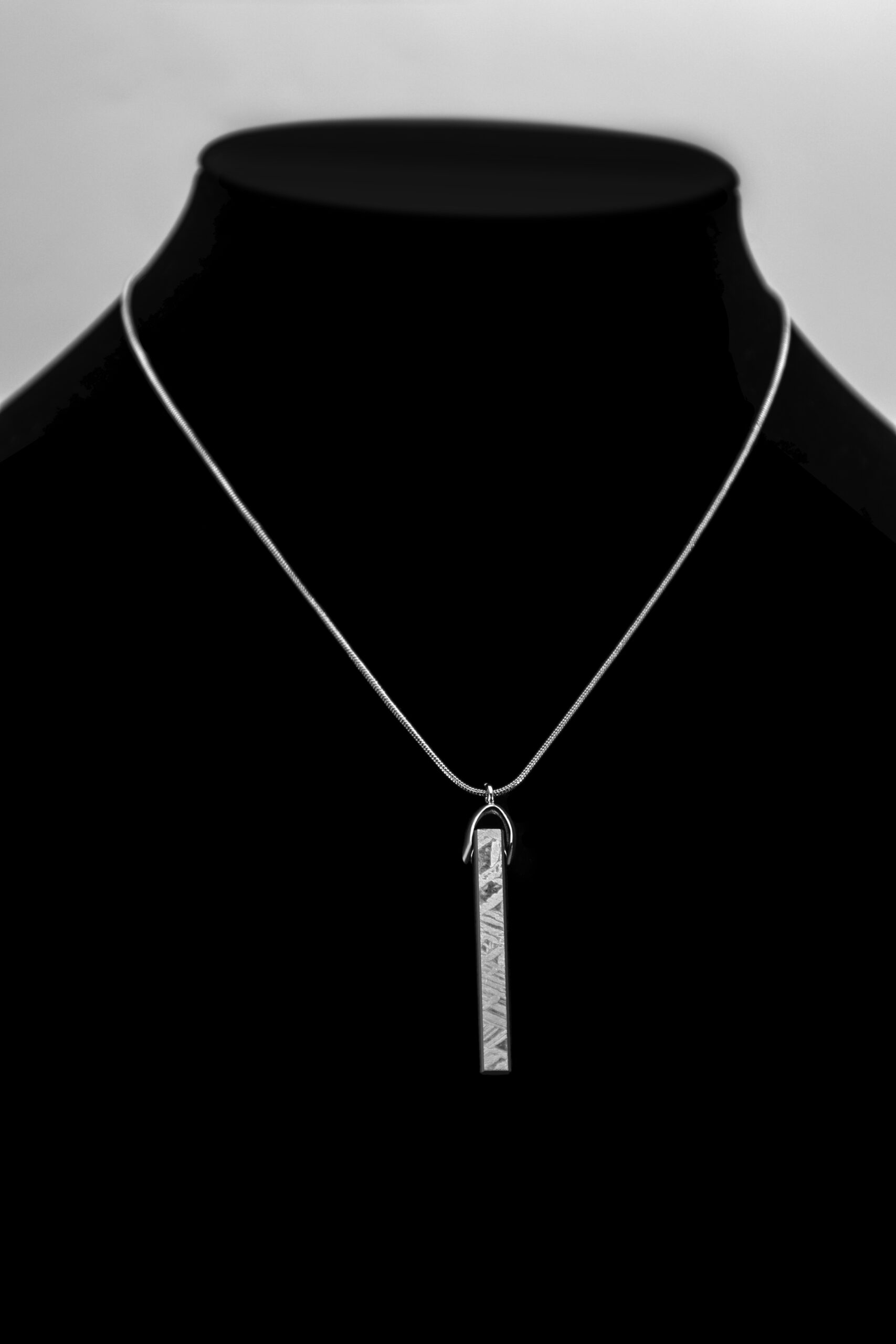 Celestial Sericho Pallasite Meteorite Column Pendant