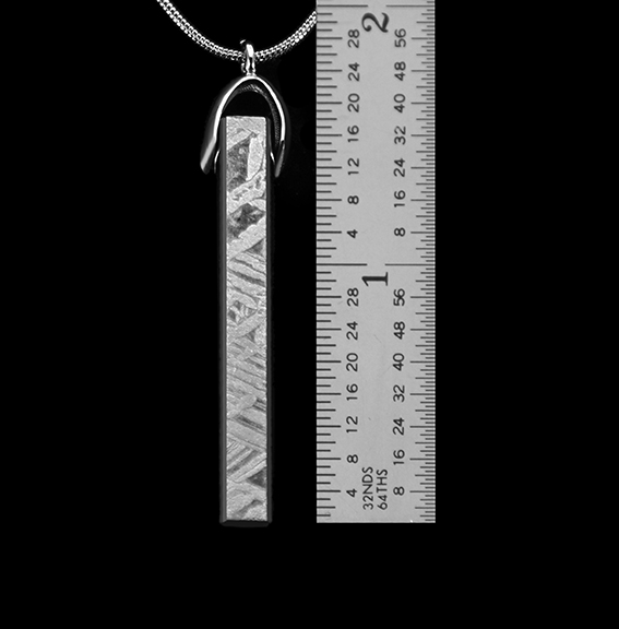 Celestial Sericho Pallasite Meteorite Column Pendant - Image 2