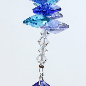 Blue Teardrop Crystal Sapphire Ball Northern Lights Suncatcher