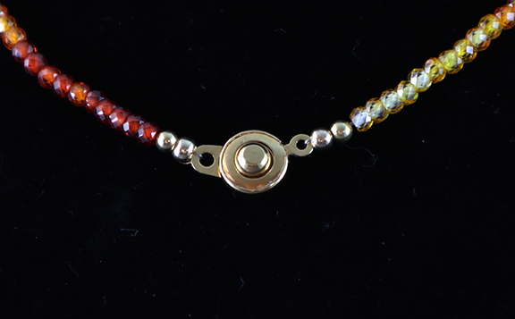 Sapphire Rainbow Rhinestone Necklace - Image 3