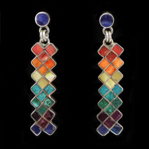 Authentic .950 Silver Sterling Silver Chakana Inca Earrings