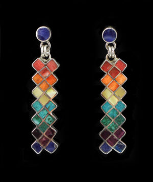 Authentic .950 Silver Sterling Silver Chakana Inca Earrings