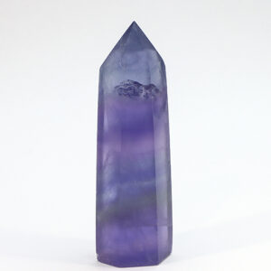Purple Fluorite Point Obelisk Tower - Natural Violet Healing Crystal Wand for Intuition & Spiritual Clarity