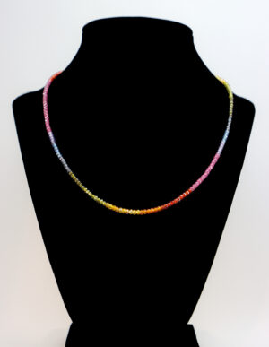 Sapphire Rainbow Rhinestone Necklace