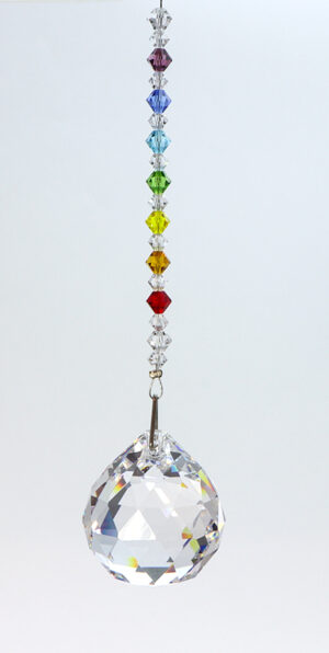Teardrop Crystal with 7 Chakra Crystal Suncatcher