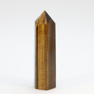Natural Tiger's Eye Point Obelisk - Golden Crystal Tower for Courage & Personal Power