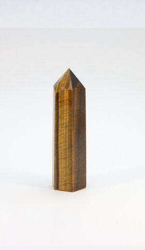 Natural Tiger's Eye Point Obelisk - Golden Crystal Tower for Courage & Personal Power